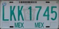 Nummernschilder / Kfz-Kennzeichen Mexiko 1998 1990er Mexico