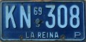 Nummernschilder / Kfz-Kennzeichen Chile 1969 1960er