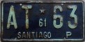 Nummernschilder / Kfz-Kennzeichen Chile 1961 1960er