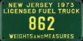 Nummernschilder / Kfz-Kennzeichen USA 1973 1970er New Jersey NJ