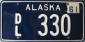 Nummernschilder / Kfz-Kennzeichen USA 1960 1960er Alaska AK
