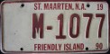 Nummernschilder / Kfz-Kennzeichen Niederländische Antillen 1990 1990er St. Maarten