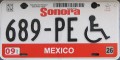 Nummernschilder / Kfz-Kennzeichen Mexiko 2008 2000er Sonora