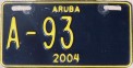 Nummernschilder / Kfz-Kennzeichen Aruba 2004 2000er Aruba