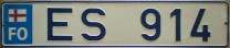 Nummernschilder / Kfz-Kennzeichen Färöer 1996 1990er