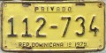 Nummernschilder / Kfz-Kennzeichen Dominikanische Republik 1979 1970er