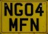 Nummernschilder / Kfz-Kennzeichen Großbritannien 1980 1980er