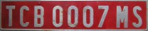 Nummernschilder / Kfz-Kennzeichen Tschad, Republik 1982 1980er