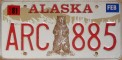 Nummernschilder / Kfz-Kennzeichen USA 1976 1970er Alaska AK