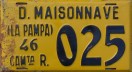 Nummernschilder / Kfz-Kennzeichen Argentinien 1946 1940er La Pampa