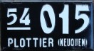 Nummernschilder / Kfz-Kennzeichen Argentinien 1954 1950er Neuquen
