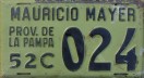Nummernschilder / Kfz-Kennzeichen Argentinien 1952 1950er La Pampa