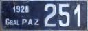Nummernschilder / Kfz-Kennzeichen Argentinien 1928 1920er Buenos Aires