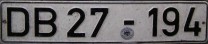 Nummernschilder / Kfz-Kennzeichen Deutschland 1956 1950er