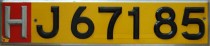 Nummernschilder / Kfz-Kennzeichen Jersey 1968 1960er