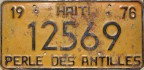 Nummernschilder / Kfz-Kennzeichen Haiti 1976 1970er