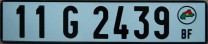 Nummernschilder / Kfz-Kennzeichen Burkina Faso 1995 1990er