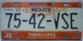 Nummernschilder / Kfz-Kennzeichen Mexiko 2002 2000er Tamaulipas