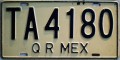 Nummernschilder / Kfz-Kennzeichen Mexiko 1986 1980er Quintana Roo