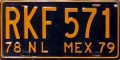 Nummernschilder / Kfz-Kennzeichen Mexiko 1978 1970er Nuevo Leon