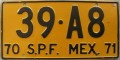 Nummernschilder / Kfz-Kennzeichen Mexiko 1970 1970er