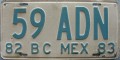 Nummernschilder / Kfz-Kennzeichen Mexiko 1982 1980er Baja California