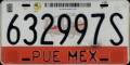 Nummernschilder / Kfz-Kennzeichen Mexiko 1998 1990er Puebla Taxi