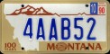 Nummernschilder / Kfz-Kennzeichen USA 1987 1980er Montana MT