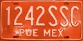 Nummernschilder / Kfz-Kennzeichen Mexiko 1990 1990er Puebla