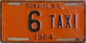 Nummernschilder / Kfz-Kennzeichen Niederländische Antillen 1964 1960er Bonaire