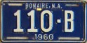 Nummernschilder / Kfz-Kennzeichen Niederländische Antillen 1960 1960er Bonaire