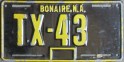 Nummernschilder / Kfz-Kennzeichen Niederländische Antillen 1969 1960er Bonaire