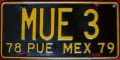 Nummernschilder / Kfz-Kennzeichen Mexiko 1978 1970er Puebla