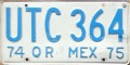 Nummernschilder / Kfz-Kennzeichen Mexiko 1974 1970er Quintana Roo