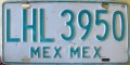 Nummernschilder / Kfz-Kennzeichen Mexiko 1992 1990er Mexico