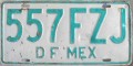 Nummernschilder / Kfz-Kennzeichen Mexiko 1999 1990er Distrito Federal