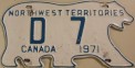 Nummernschilder / Kfz-Kennzeichen Kanada 1971 1970er Northwest Territories