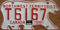 Nummernschilder / Kfz-Kennzeichen Kanada 1981 1980er Northwest Territories