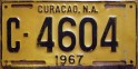 Nummernschilder / Kfz-Kennzeichen Niederländische Antillen 1967 1960er Curacao