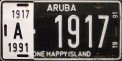 Nummernschilder / Kfz-Kennzeichen Aruba 1991 1990er Aruba