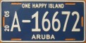 Nummernschilder / Kfz-Kennzeichen Aruba 2005 2000er Aruba