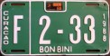 Nummernschilder / Kfz-Kennzeichen Niederländische Antillen 1988 1980er Curacao Bon Bini
