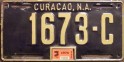 Nummernschilder / Kfz-Kennzeichen Niederländische Antillen 1973 1970er Curacao