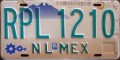 Nummernschilder / Kfz-Kennzeichen Mexiko 1999 1990er Nuevo Leon