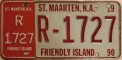Nummernschilder / Kfz-Kennzeichen Niederländische Antillen 1990 1990er St. Maarten