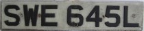 Nummernschilder / Kfz-Kennzeichen Großbritannien 1968 1960er