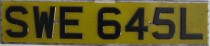 Nummernschilder / Kfz-Kennzeichen Großbritannien 1968 1960er