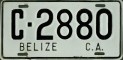 Nummernschilder / Kfz-Kennzeichen Belize 1973 1970er Belize City