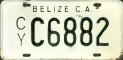 Nummernschilder / Kfz-Kennzeichen Belize 1989 1980er Cayo District
