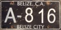 Nummernschilder / Kfz-Kennzeichen Belize 1997 1990er Belize City